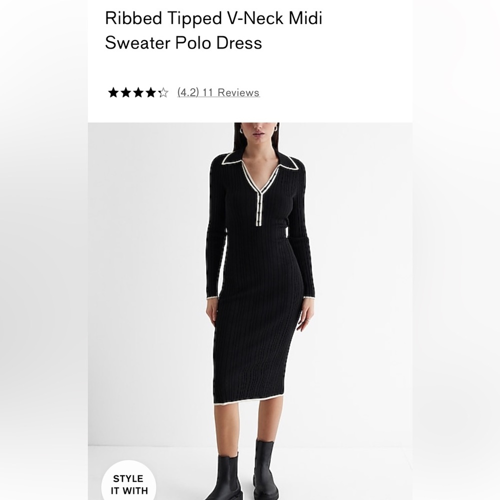 Express Sweater Polo Dress NWT Size M